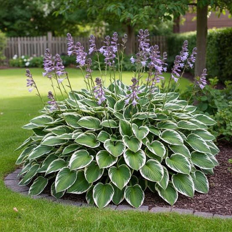 Hosta Francee  süpürge çiçeği saksıda