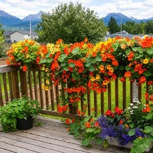 Katmerli latin çiçeği tohumu nasturtium mücevher serisi