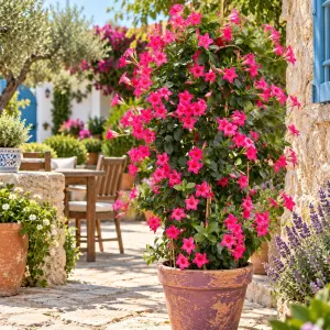 Pembe mandevilla sarmaşık sundaville
