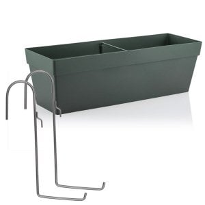 Yalı balkon saksı modelleri - 52 cm 50 cm askı dahil - antrasit