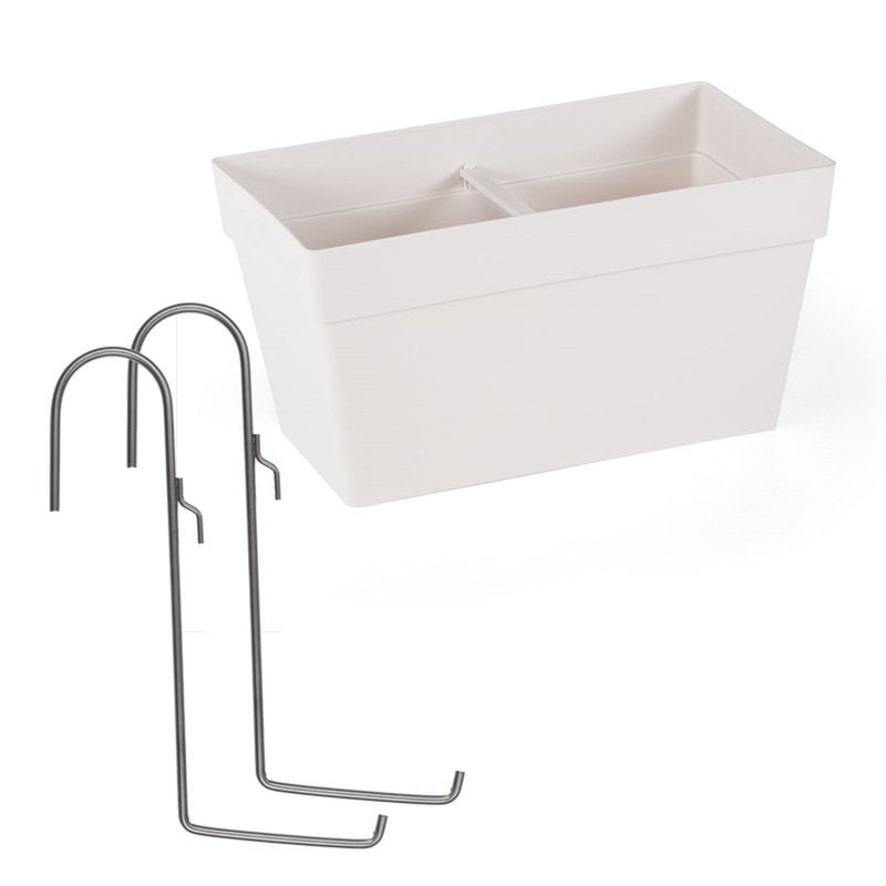 Yalı balkon saksı modelleri - 52 cm 50 cm askı dahil - Beyaz