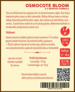 Çiçekli bitkiler için akıllı gübre osmocote bloom 2-3 aylık