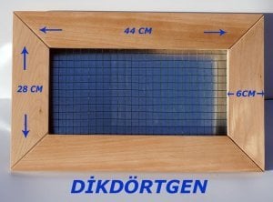 Ahşap çerçeveli duvar saksı sukulent için yaşayan tablo saksı Dikdörtgen