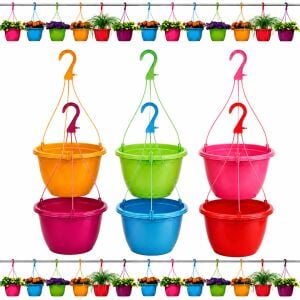 Askı sepet saksı makrome teku sarkan renkli 5 lt 25 cm MAL25