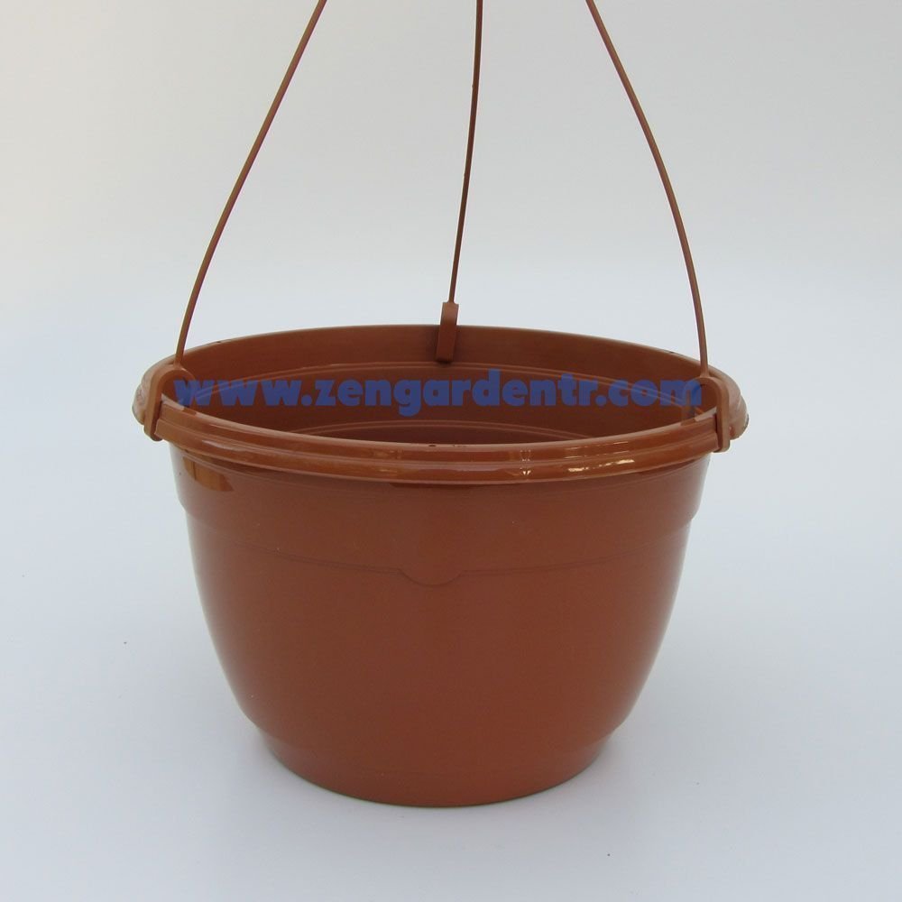 Askı sepet saksı makrome teku sarkan renkli 5 lt 25 cm MAL25 kahverengi