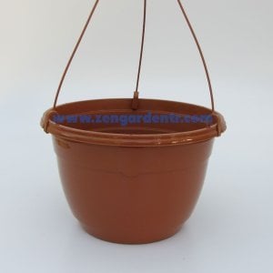 Askı sepet saksı makrome teku sarkan renkli 5 lt 25 cm MAL25 kahverengi