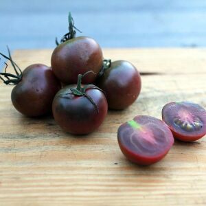 Siyah salkım domates tohumu geleneksel pure black cherry tomato