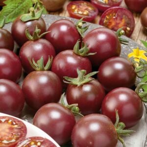 Siyah salkım domates tohumu geleneksel pure black cherry tomato