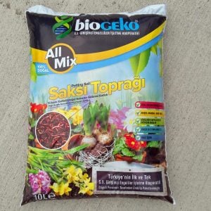 BioGEKO All Mix %100 doğal solucan gübreli saksı toprağı 10 litre
