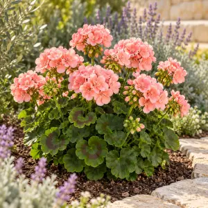 Açık somon sardunya fidesi pelargonium light salmon