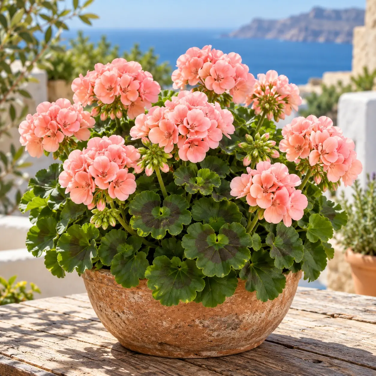 Açık somon sardunya fidesi pelargonium light salmon