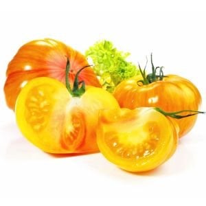Dev çizgili Alman domatesi tohumu striped german tomato geleneksel