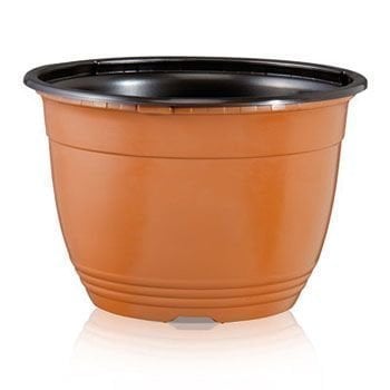 3 adet saksı toprak renkli 22 cm çap askı takılabilir Teku