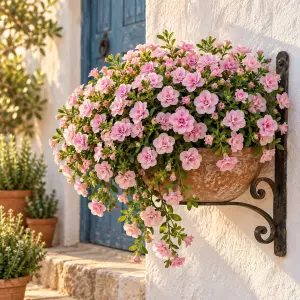 Katlı pembe calibrachoa fidesi sarkan double pink