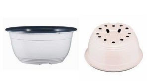 Beyaz teku saksı menekşe bonsai kaktüs uygun 5 adet