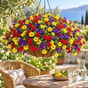 Sarkan calibrachoa çiçeği milyon çanlar çiçeği mix 3 renk 3 fide