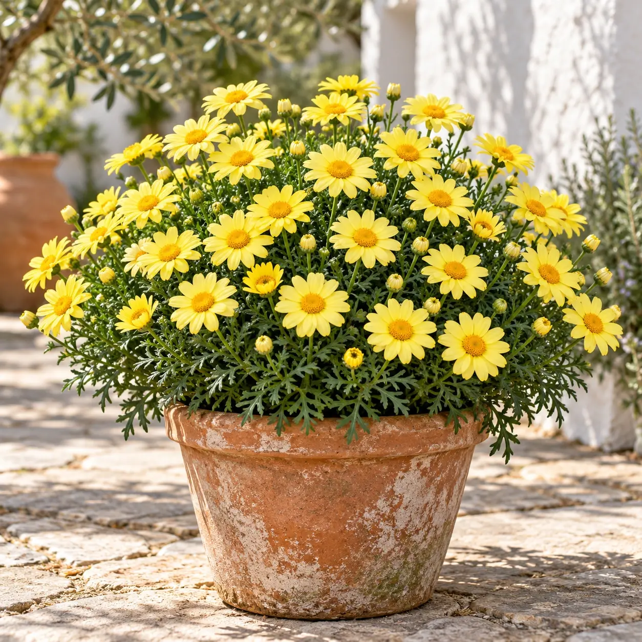 Sarı Aramis çeşme papatyası fidesi Aramis yellow
