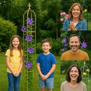 Sarıcı bitkiler için tırmanma destek kulesi Clematis obelisk 160 cm.