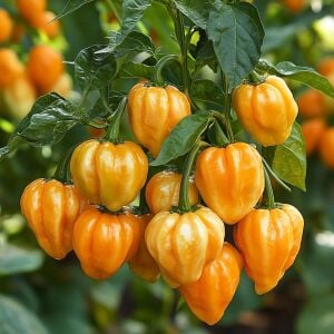 Şeftali şapka biberi tohumu Peach Scotch Bonnet pepper seed